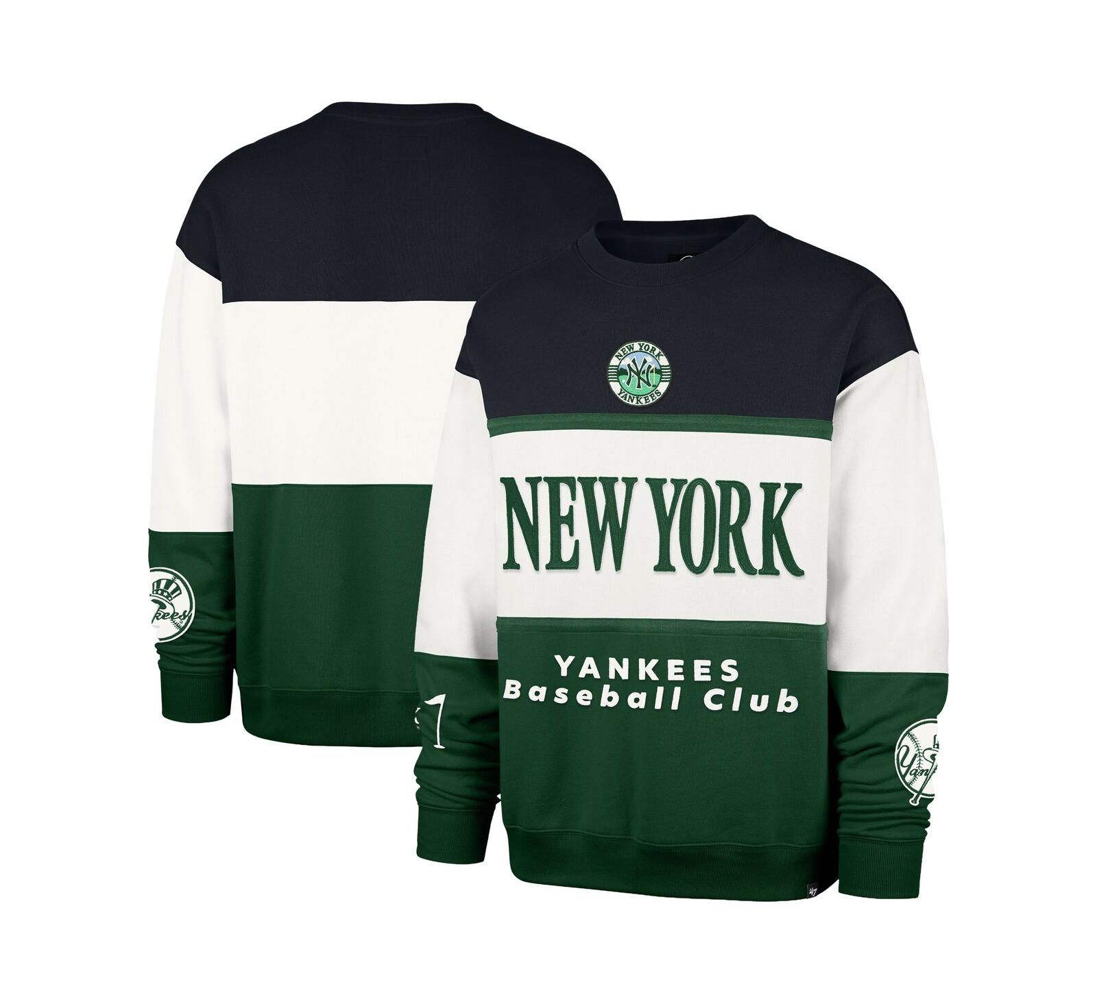 '47 Brand Men's Green New York Yankees Tee Up Maximalist Fleece Sweatshirt