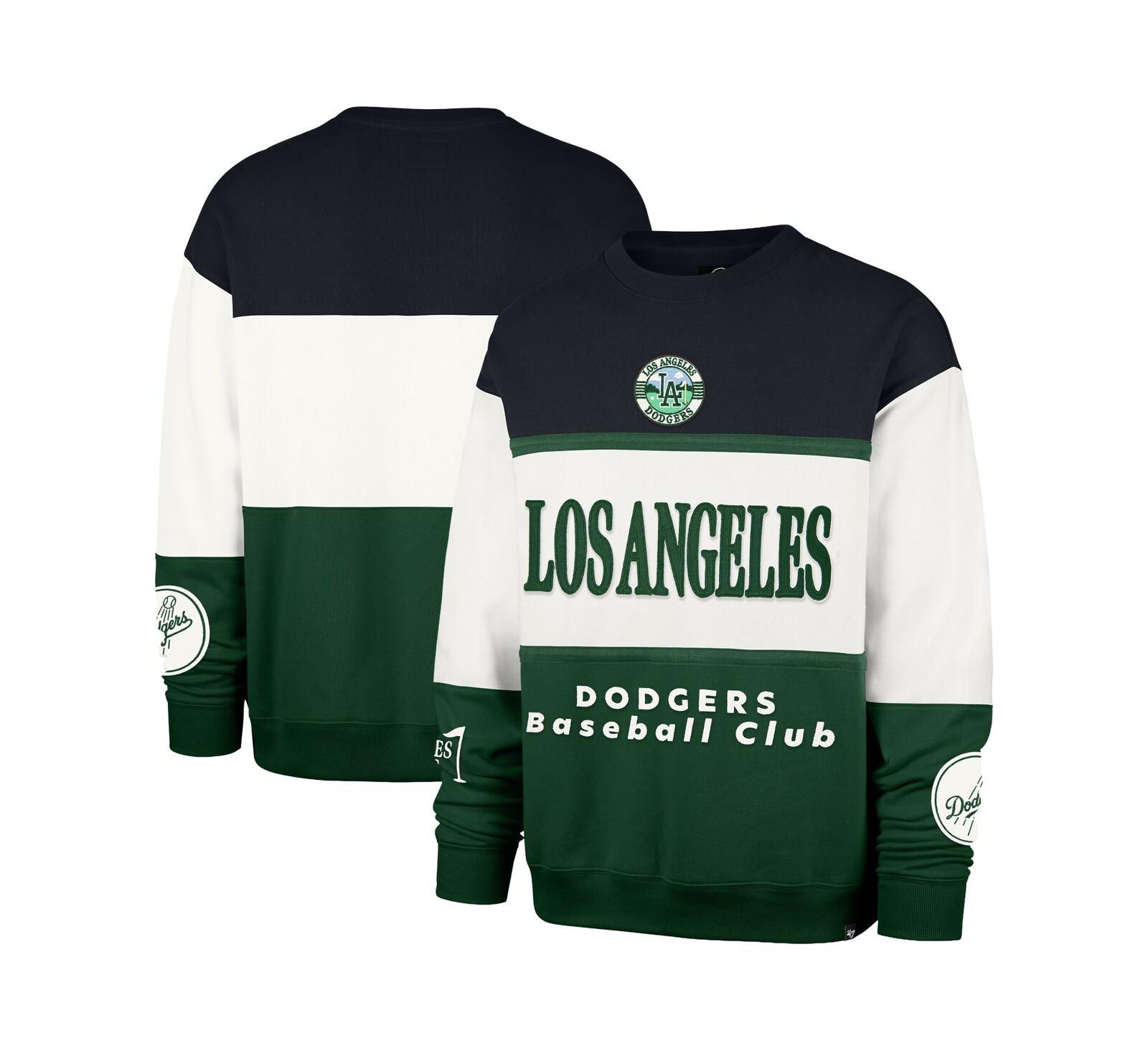 '47 Brand Men's Green Los Angeles Dodgers Tee Up Maximalist Fleece Sweatshirt