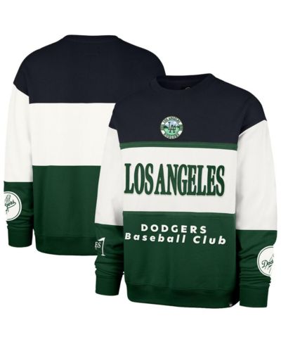 Мужской свитшот '47 Brand Green Los Angeles Dodgers Tee Up Maximalist Fleece