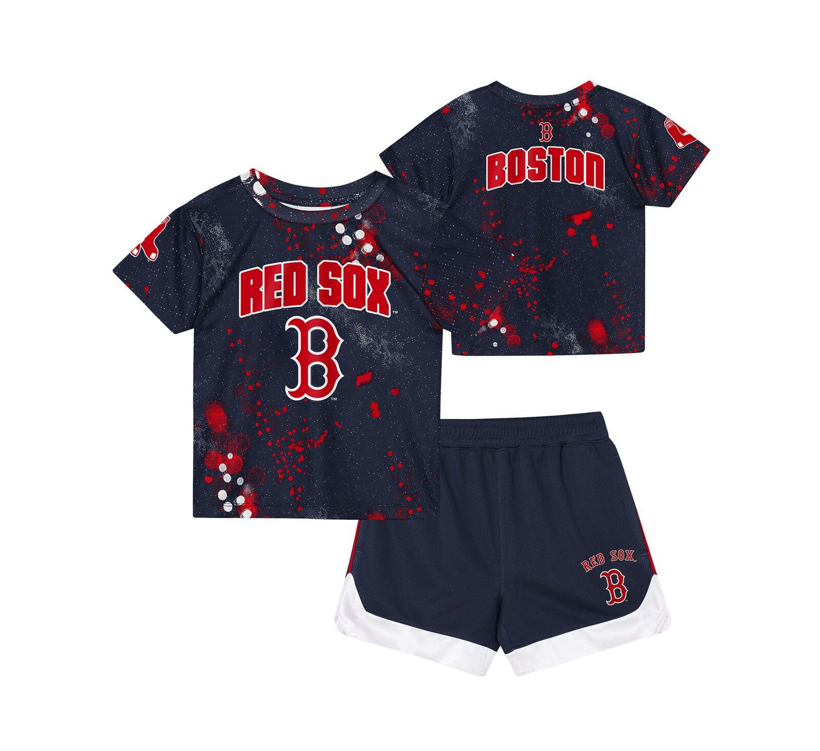 Outerstuff Детский набор: футболка и шорты Boston Red Sox Navy Pinch Hitter