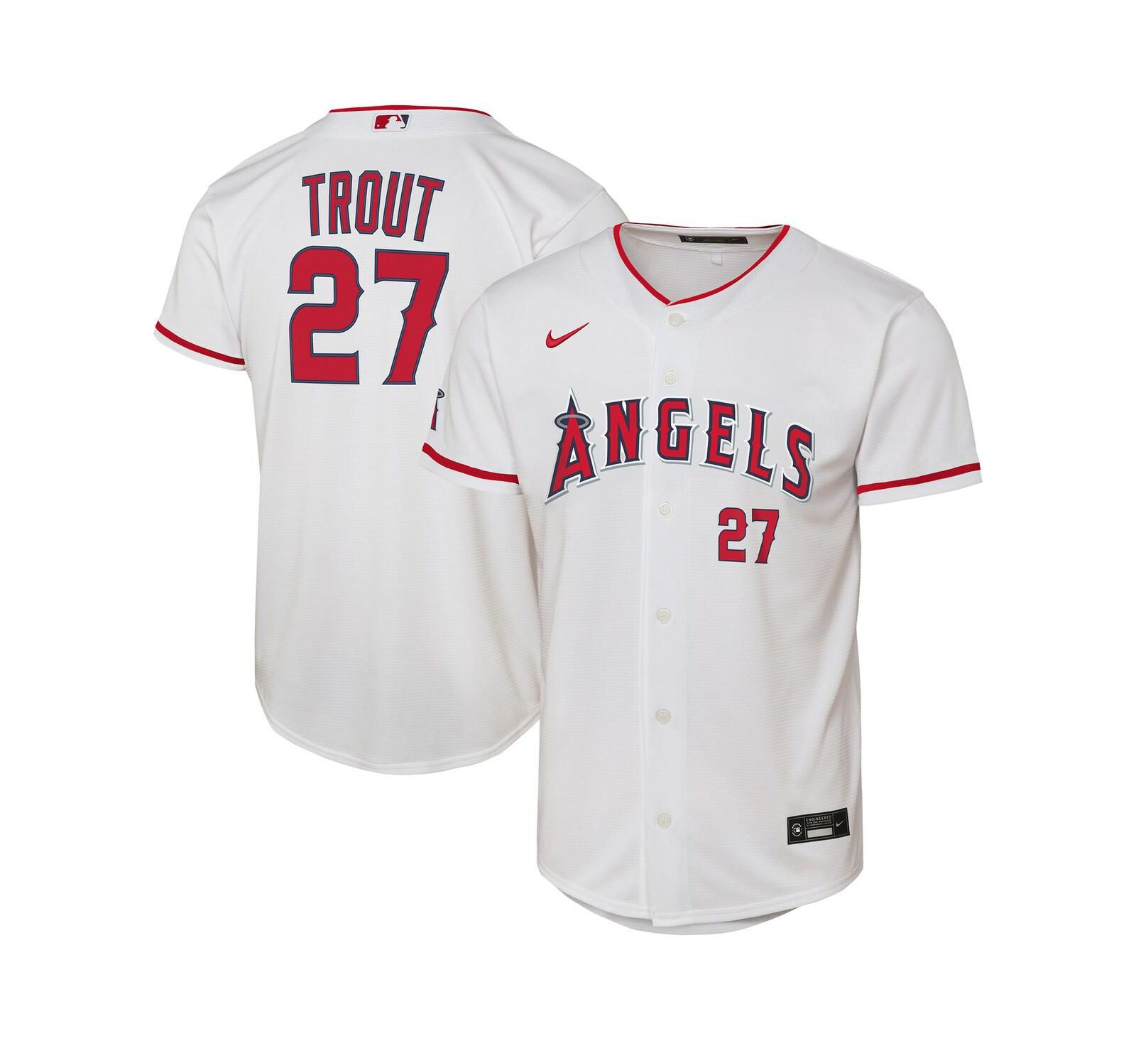 Детская джерси Nike Mike Trout Los Angeles Angels Home Stadium Player, белая