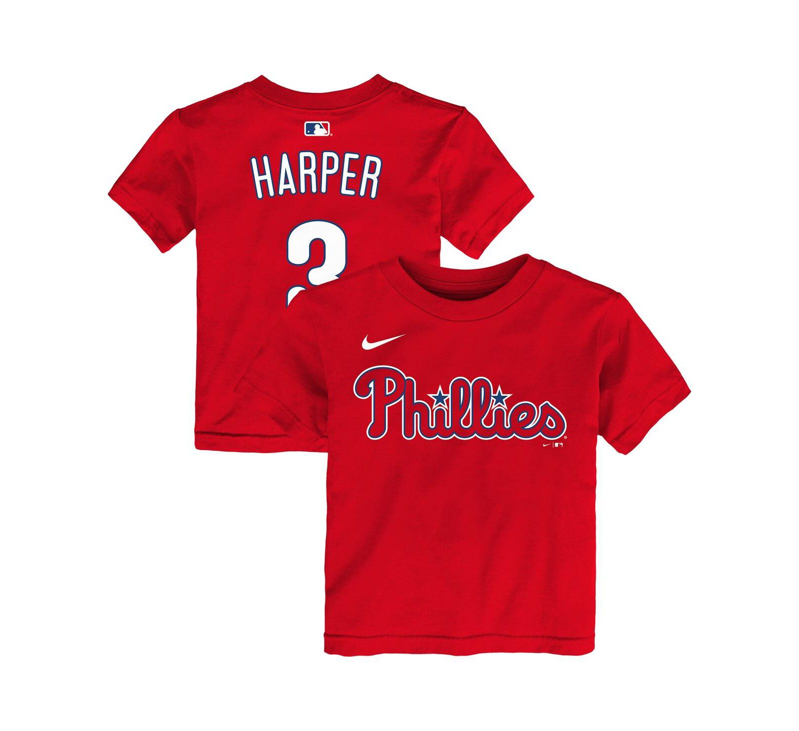 Nike детская футболка Bryce Harper Red Philadelphia Phillies с именем и номером