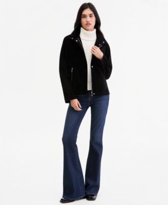 Calvin Klein Women's Suede Zip-Up Jacket, Created for Macy's