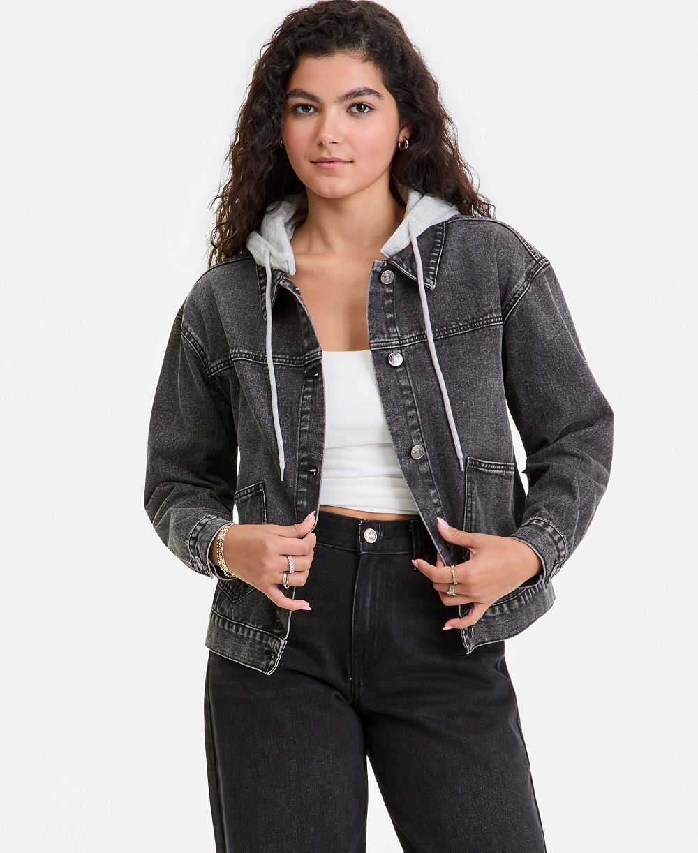 Madden Girl Детский Hooded Denim Jacket