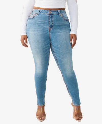 True Religion Женские джинсы Jennie Mid-Rise Skinny Super T Flap Plus Size