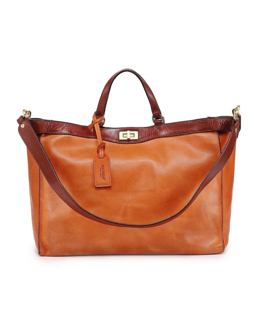 OLD TREND Ixia Jet Set Large Leather Tote Bag