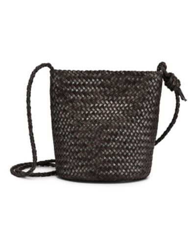 OLD TREND Reed Mini Woven Bucket Crossbody Bag