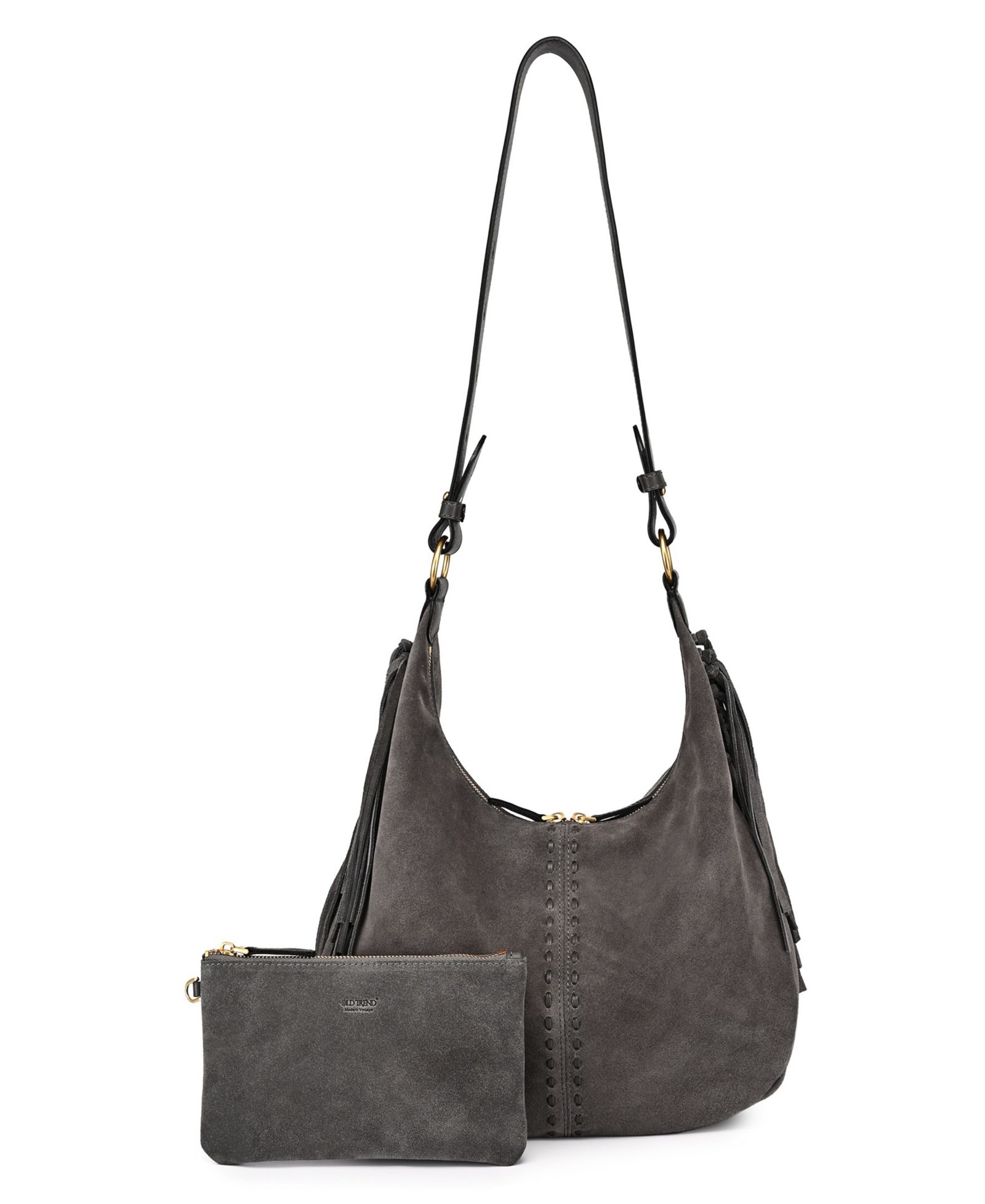 OLD TREND Hydrangea Large Leather Shoulder Handbag
