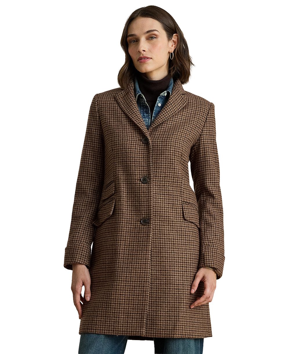 Lauren Ralph Lauren Petite Single-Breasted Wool-Blend Walker Coat, Created for Macy's