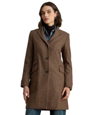 Lauren Ralph Lauren Petite Single-Breasted Wool-Blend Walker Coat, Created for Macy's