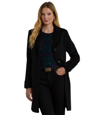 Lauren Ralph Lauren Petite Single-Breasted Wool-Blend Walker Coat, Created for Macy's