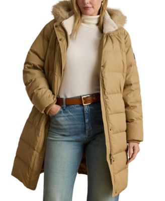Lauren Ralph Lauren женское стеганое пуховое пальто с капюшоном, размер Plus