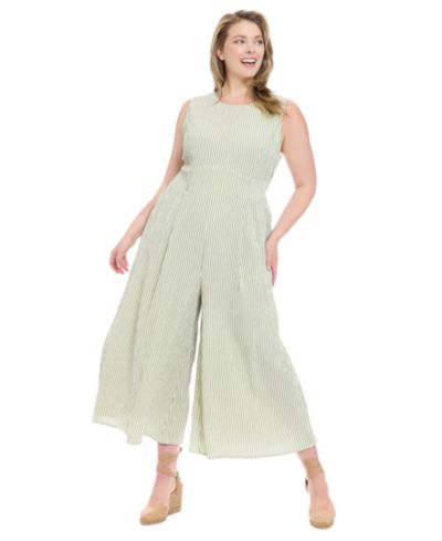 Женский комбинезон London Times Plus Size Sleeveless Crewneck