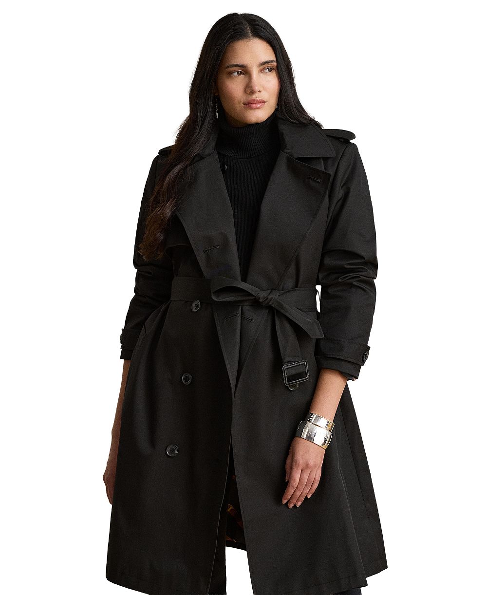 Тренч Lauren Ralph Lauren Plus Size Double Breasted