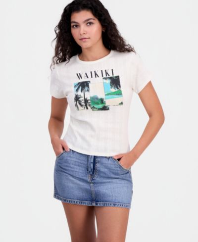 Детский хлопковый топ Pretty Rebel Juniors' Waikiki Graphic Pointelle
