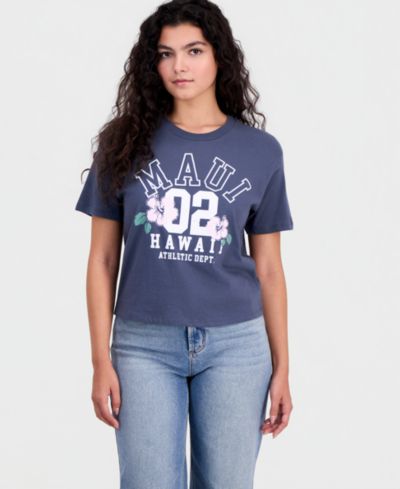 Pretty Rebel Juniors' Maui Graphic Cotton T-Shirt