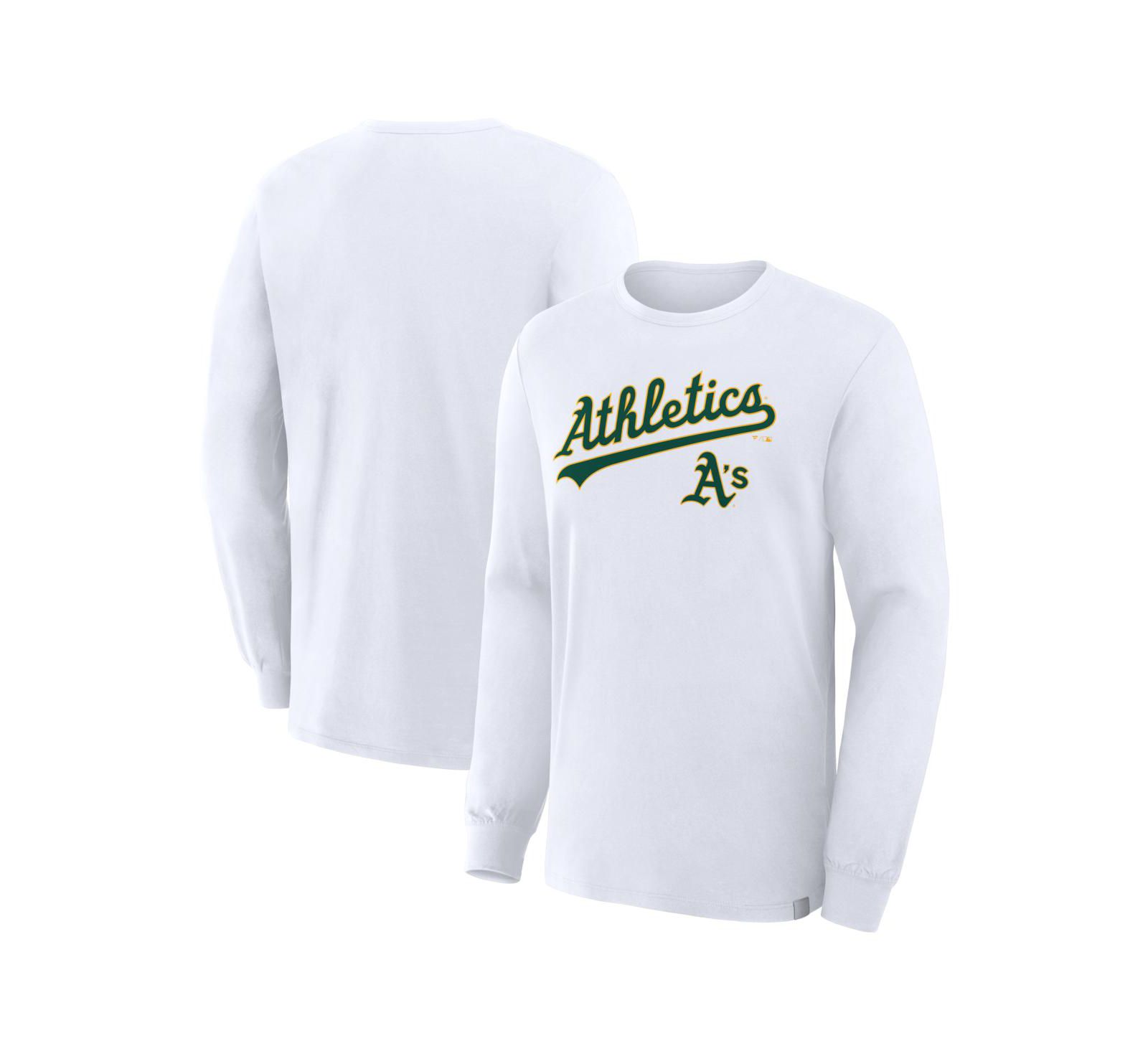 Fanatics Men's White Athletics Lock-Up Legacy Long Sleeve T-Shirt