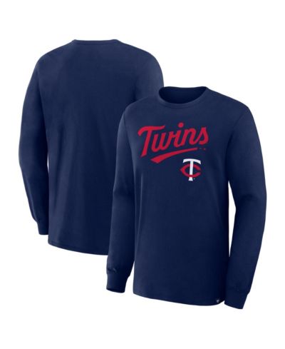 Футболка Fanatics Men's Navy Minnesota Twins Lock-Up Legacy, длинный рукав