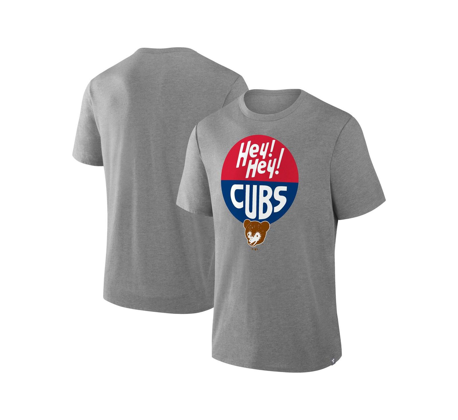 Мужская футболка Fanatics Chicago Cubs Tribute IYKYK серого цвета