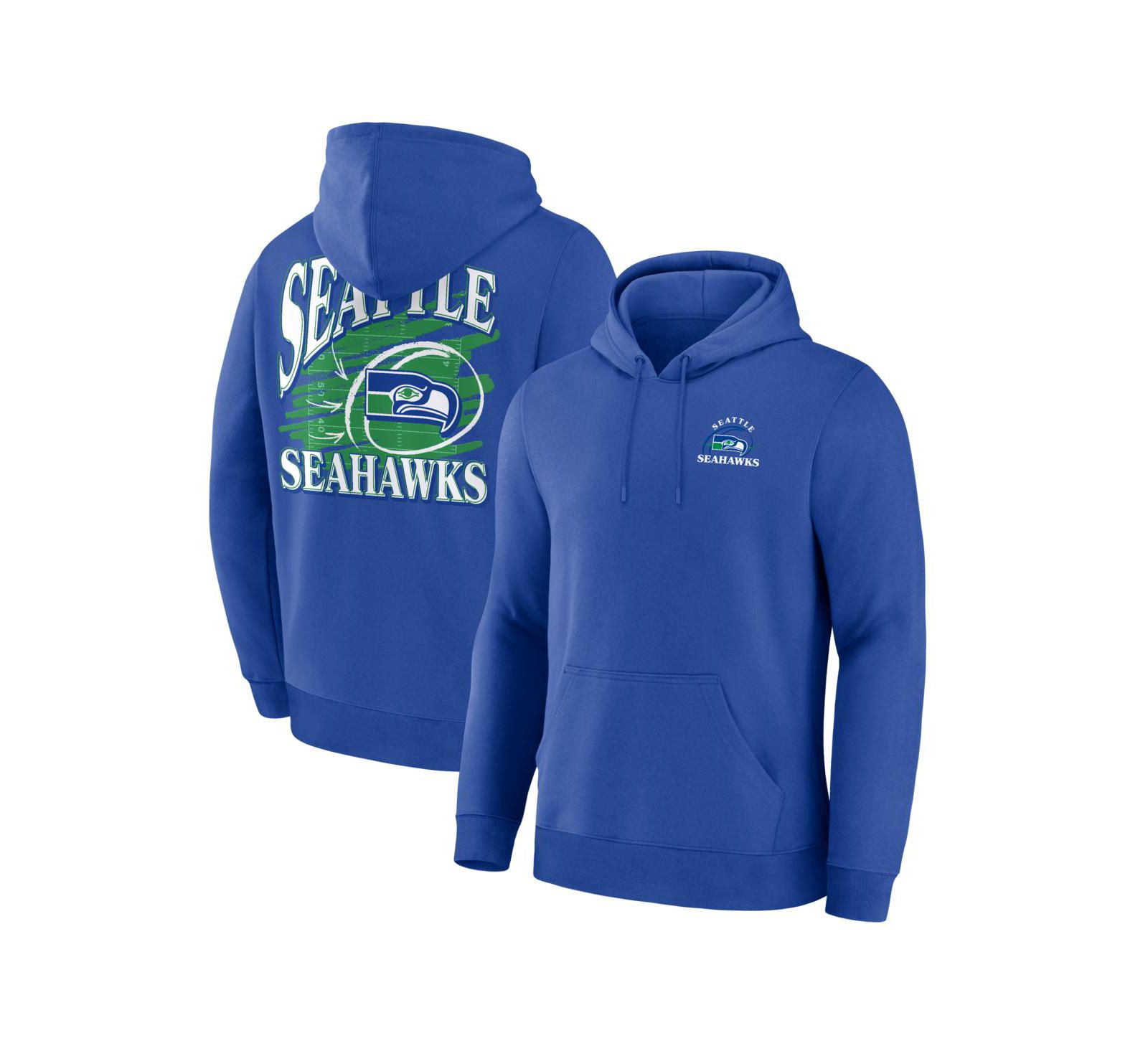 Мужское худи Fanatics Royal Seattle Seahawks Classic Scribble Legacy Fleece