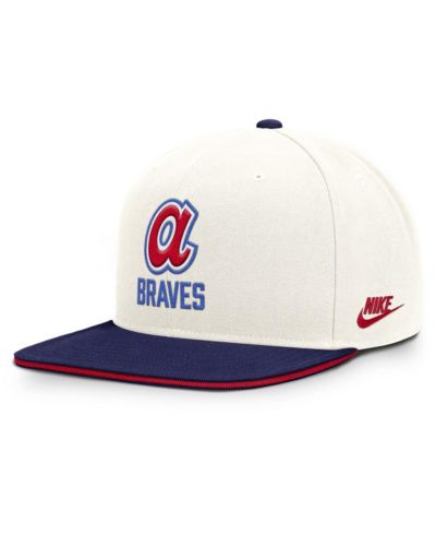 Nike Men's Cream/Royal Atlanta Braves Cooperstown Pro Dri-FIT Snapback Hat