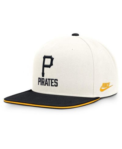 Nike Men's Cream/Black Pittsburgh Pirates Cooperstown Pro Dri-FIT Snapback Hat