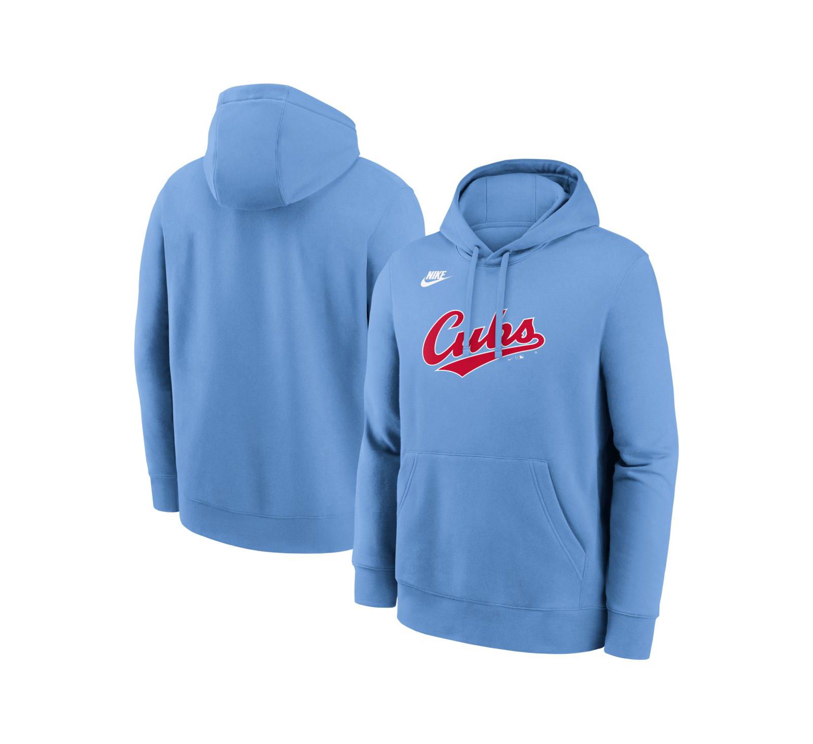 Мужское худи Nike Light Blue Chicago Cubs Cooperstown Collection