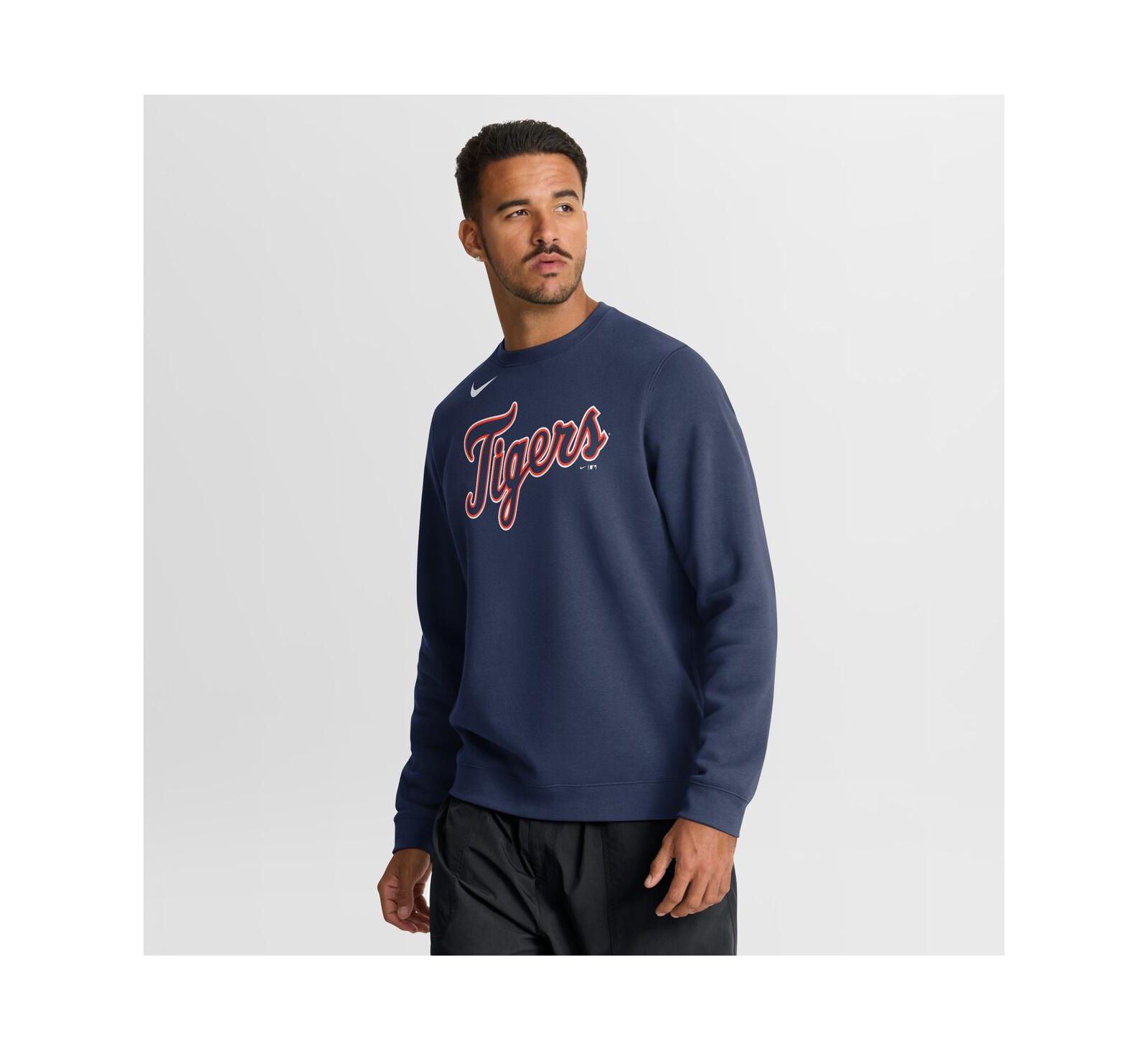 Мужское свитшот Nike Detroit Tigers Primetime Wordmark темно-синее