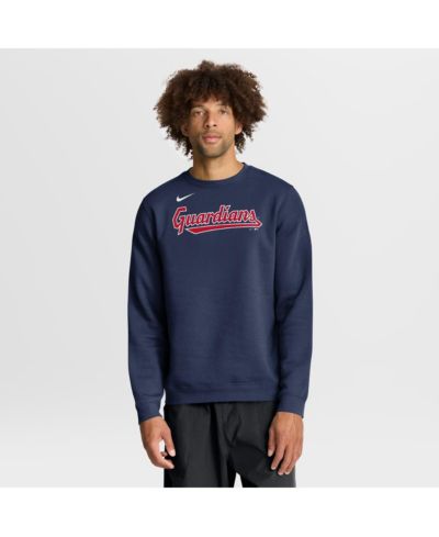Мужская толстовка Nike Navy Cleveland Guardians Primetime Wordmark