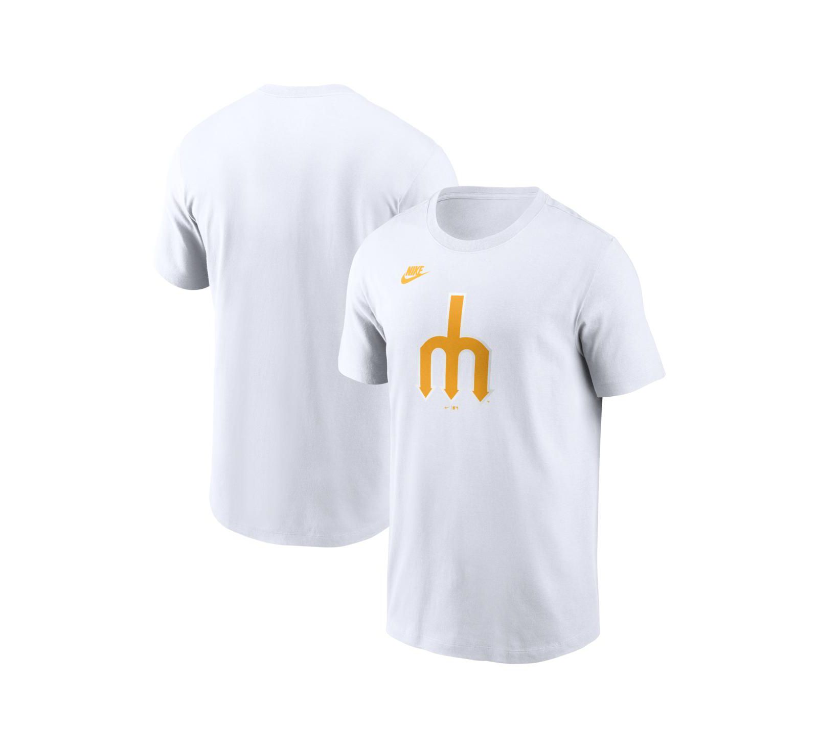 Мужская футболка Nike White Seattle Mariners Cooperstown Collection Logo