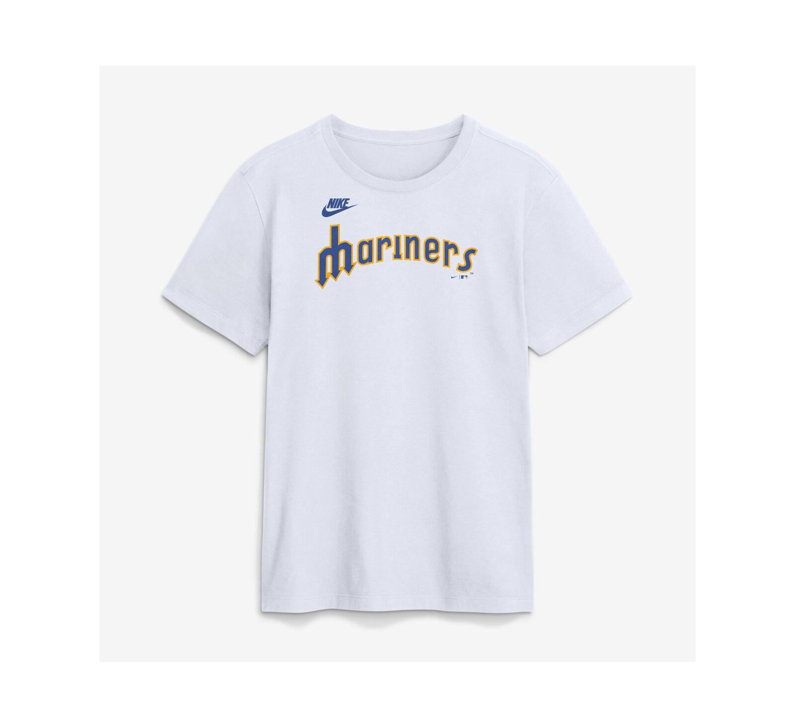 Мужская футболка Nike White Seattle Mariners Cooperstown Collection Wordmark