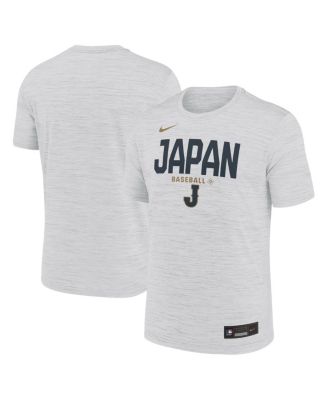 Nike Мужская белая футболка Dri-FIT Japan Baseball 2026 World Baseball Classic Velocity
