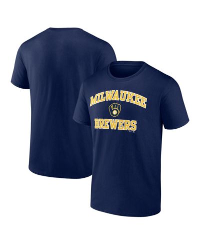 Мужская футболка Logo Athletic Navy Milwaukee Brewers Heart and Soul