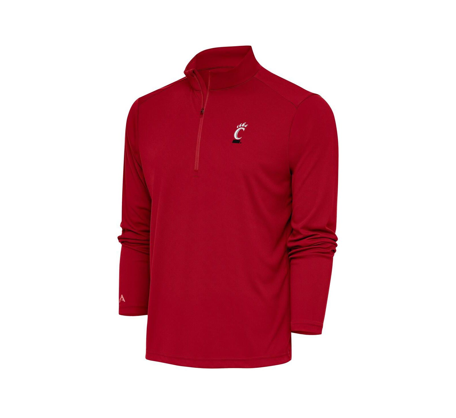 Мужская кофта Antigua Red Cincinnati Bearcats Tribute Quarter-Zip