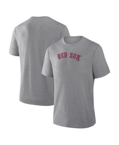 Fanatics мужская футболка три-бленд Play Tribute, серая меланж, Boston Red Sox