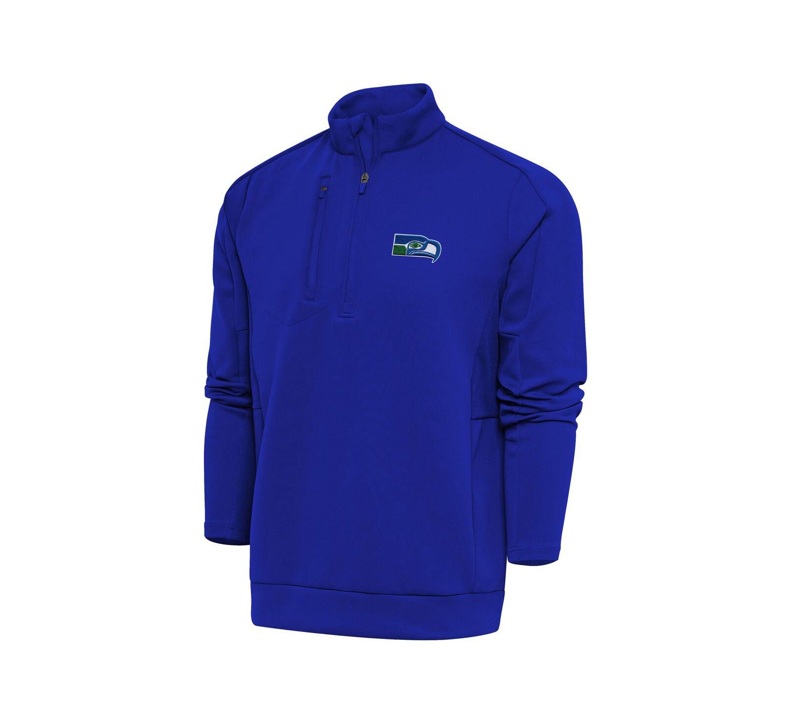 Мужская ветровка Antigua Royal Seattle Seahawks Throwback Logo Generation Quarter-Zip