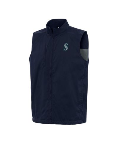 Antigua Мужской жилет Seattle Mariners Brisk Full-Zip, темно-синий