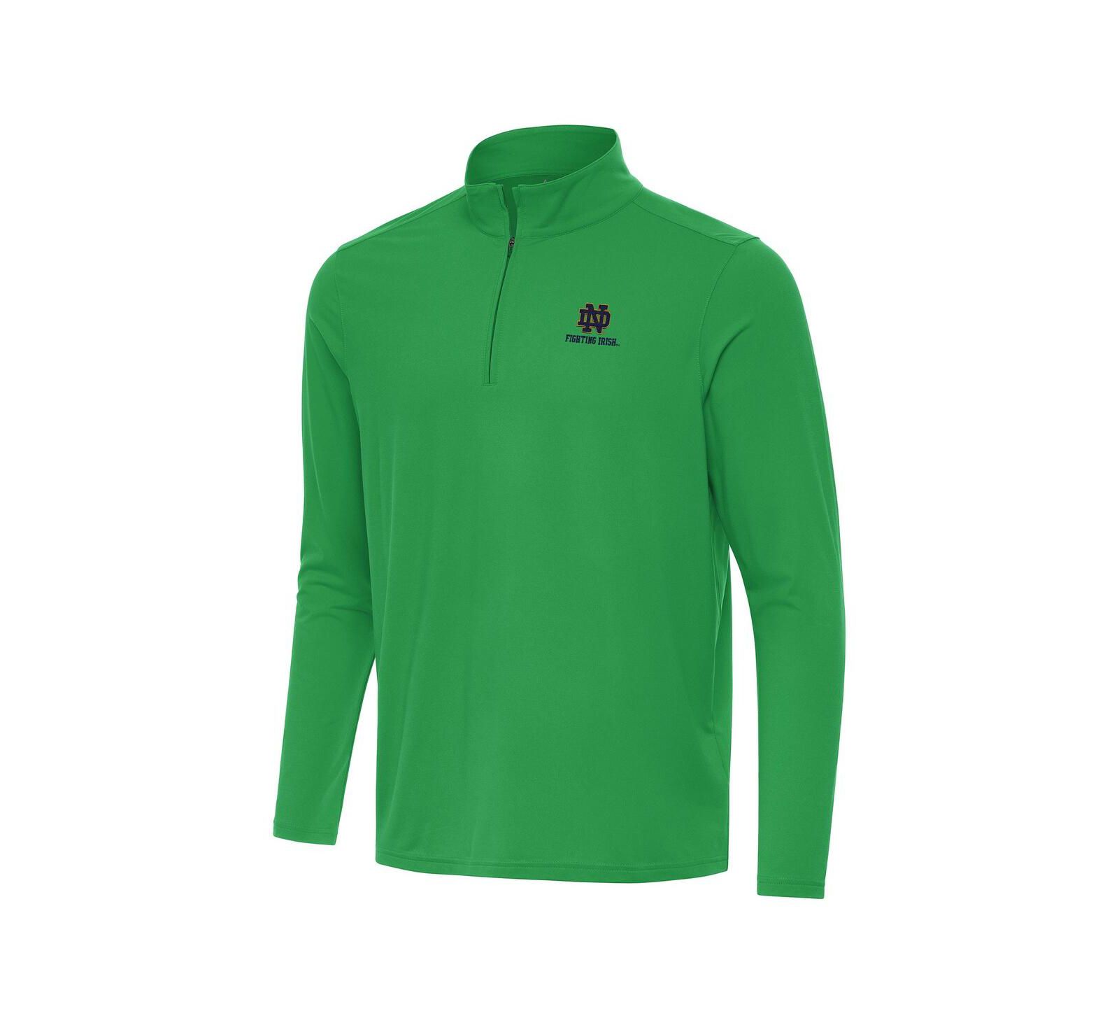 Antigua Мужская кофта на молнии Notre Dame Fighting Irish Intent Kelly Green