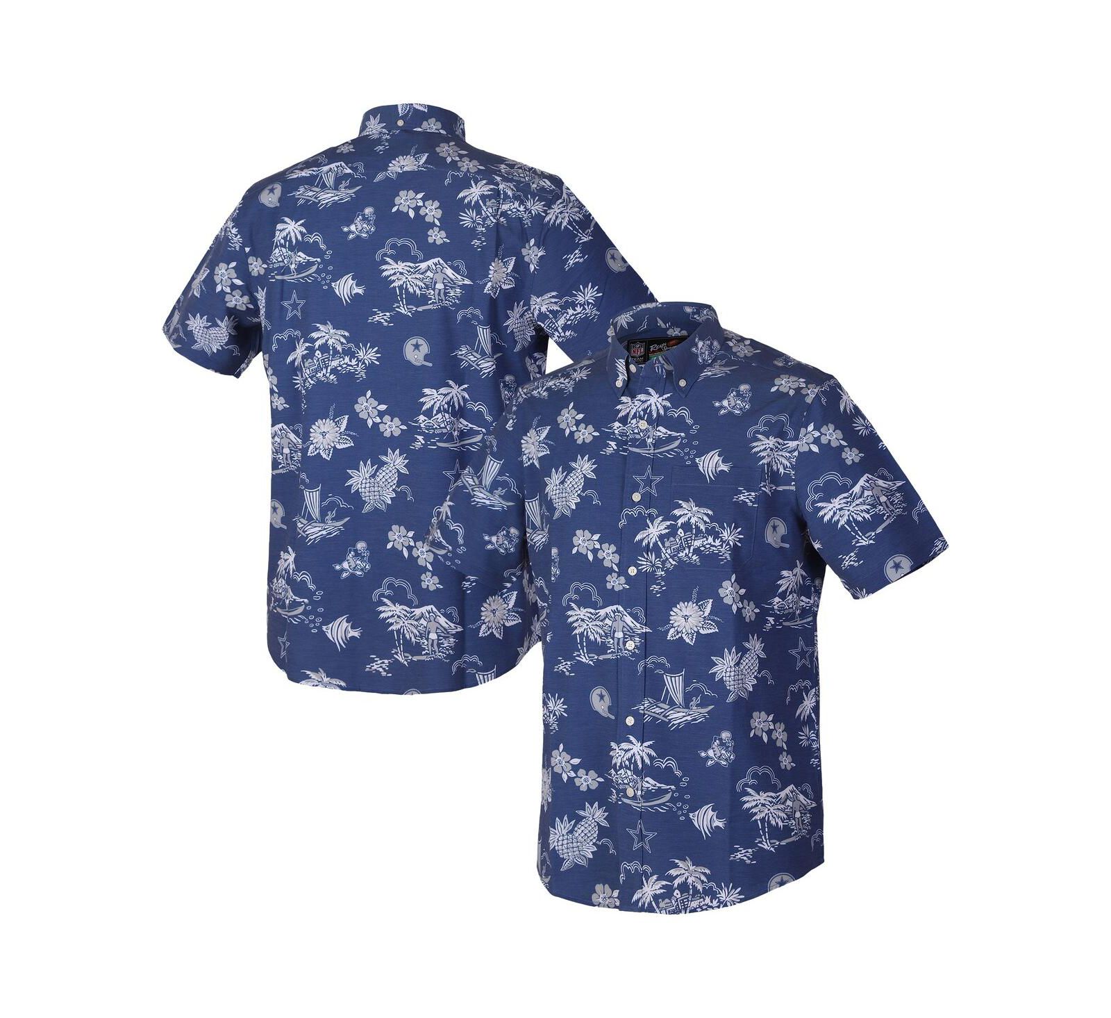 Reyn Spooner Men's Navy Dallas Cowboys Throwback Kekai Performance Button-Down Shirt