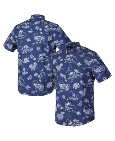 Reyn Spooner Мужская темно-синяя рубашка Reyn Spooner Dallas Cowboys Throwback Kekai Performance Button-Down
