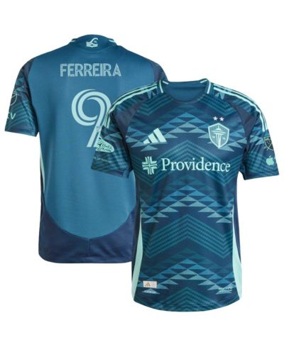 Adidas Men's Jesus Ferreira Blue Seattle Sounders FC 2025 The Salish Sea Kit Authentic Player Jersey