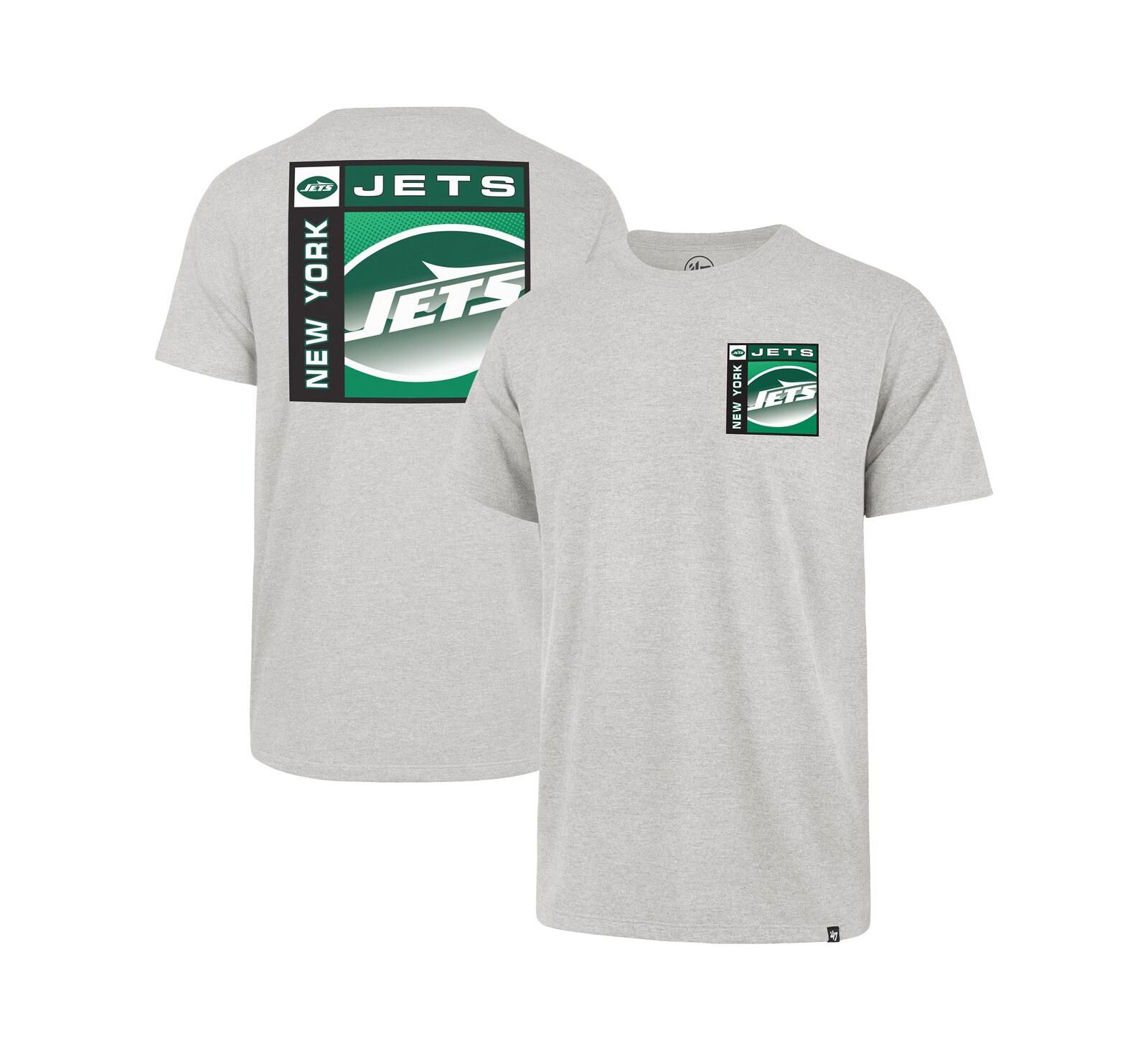 Мужская футболка '47 Brand Gray New York Jets Chrome Plate Franklin