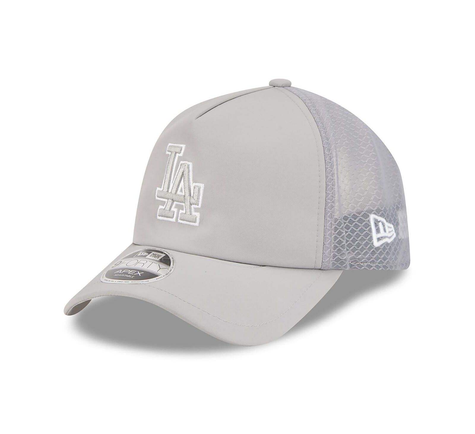 Мужская кепка New Era Los Angeles Dodgers 2026 Batting Practice Apex 9FORTY Adjustable Trucker Hat серая