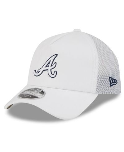 Мужская кепка New Era Atlanta Braves 2026 Batting Practice Apex 9FORTY, белая