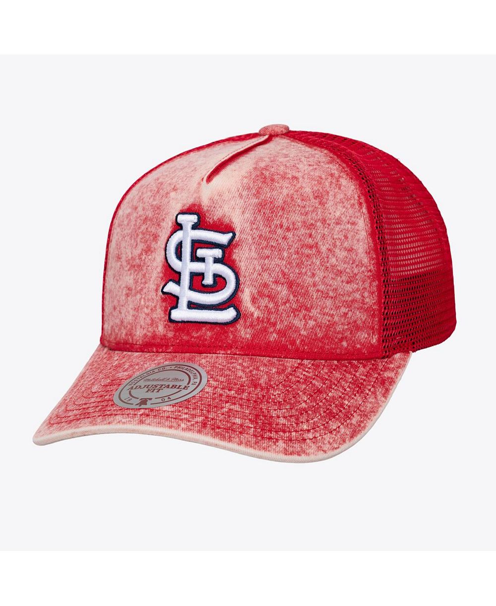 Кепка Mitchell & Ness Men's and Women's Red St. Louis Cardinals Gameday Adjustable Trucker