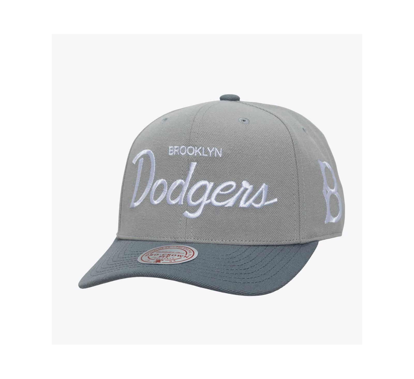 Мужская кепка Mitchell & Ness Brooklyn Dodgers Cooperstown Thunderstorm Head Coach Pro-Crown Adjustable Gray