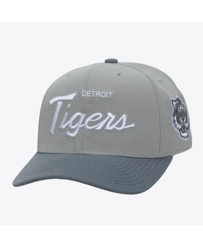 Мужская бейсболка Mitchell & Ness Gray Detroit Tigers Thunderstorm Head Coach
