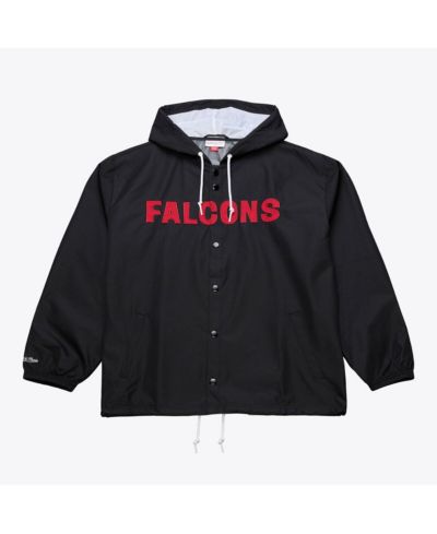 Mitchell & Ness Мужская ветровка-худи Atlanta Falcons Coaches Full-Snap Black