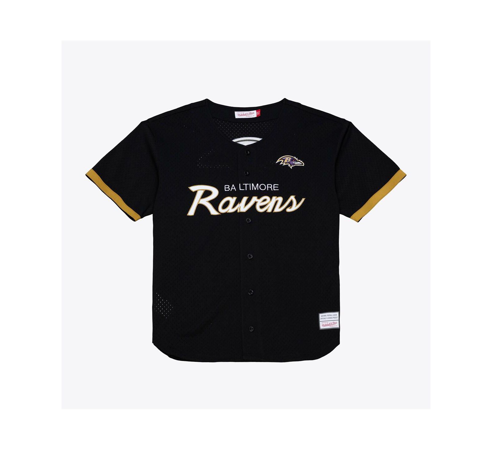 Мужская спортивная джерси Mitchell & Ness Black Baltimore Ravens Head Coach Mesh