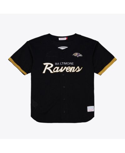 Мужская спортивная джерси Mitchell & Ness Black Baltimore Ravens Head Coach Mesh